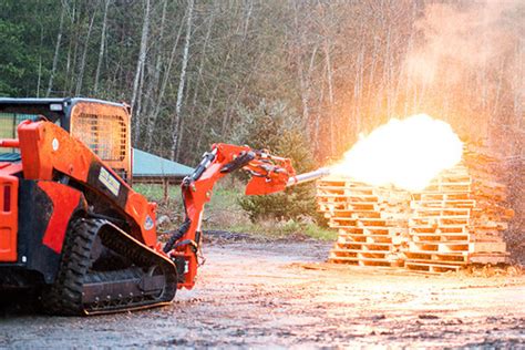 flame thrower skid steer|VIRAL VIDEO: The Skid Steer Mounted Flamethrower.